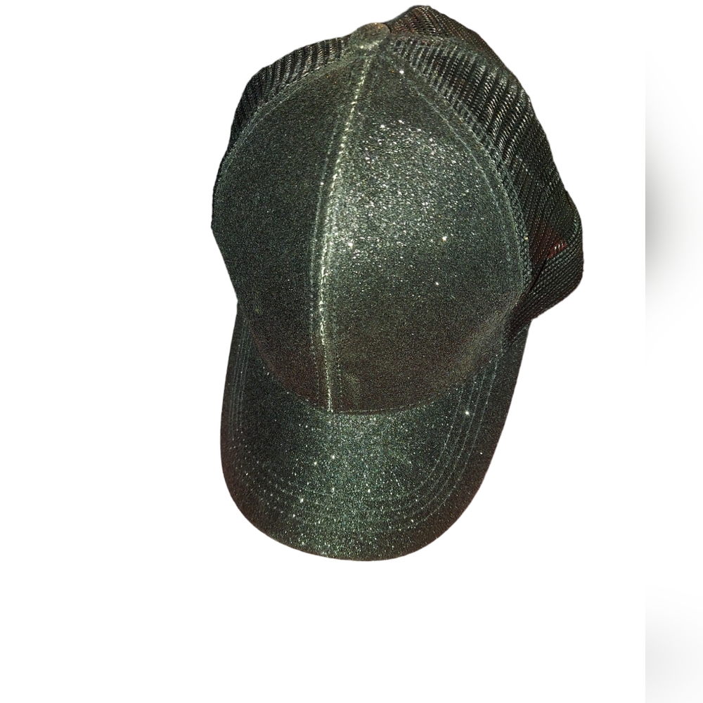 C. C. Exclusives Black Glitter Women's Baseball Hat